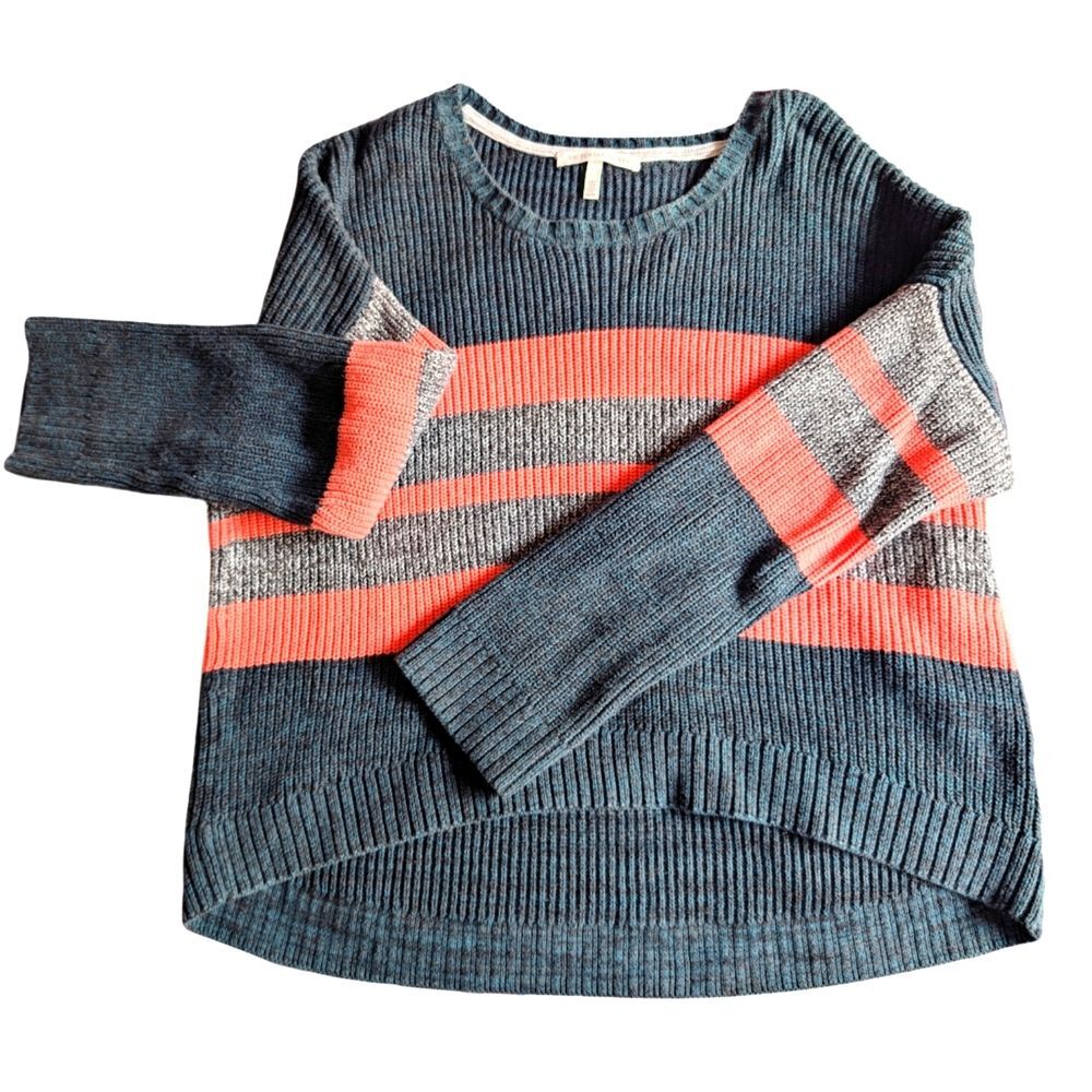 VS | Slouched Cable Knit Striped Sweater